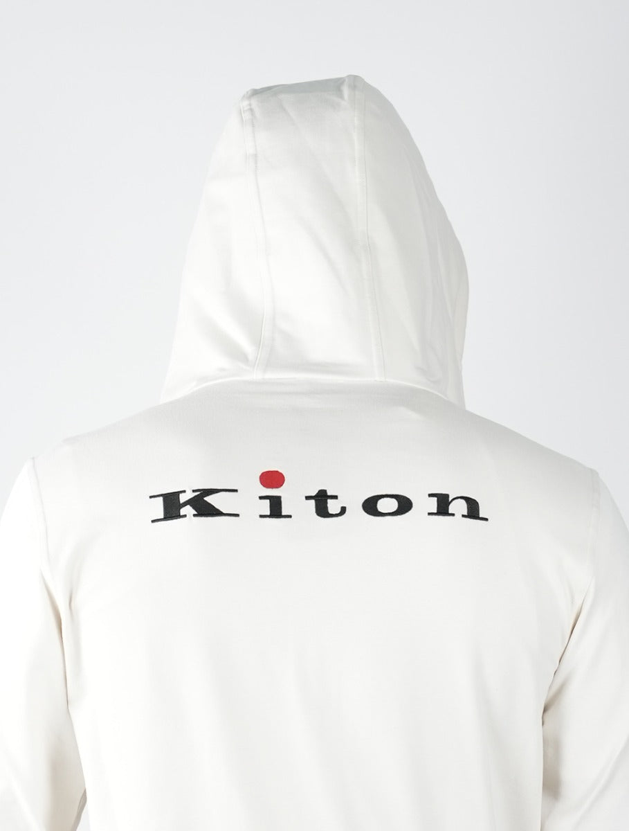 Kiton White Cotton Ea Tracksuit