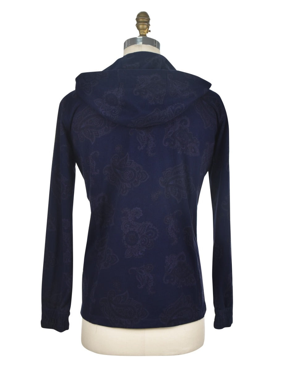 Kiton Blue Cotton Sweatshirt
