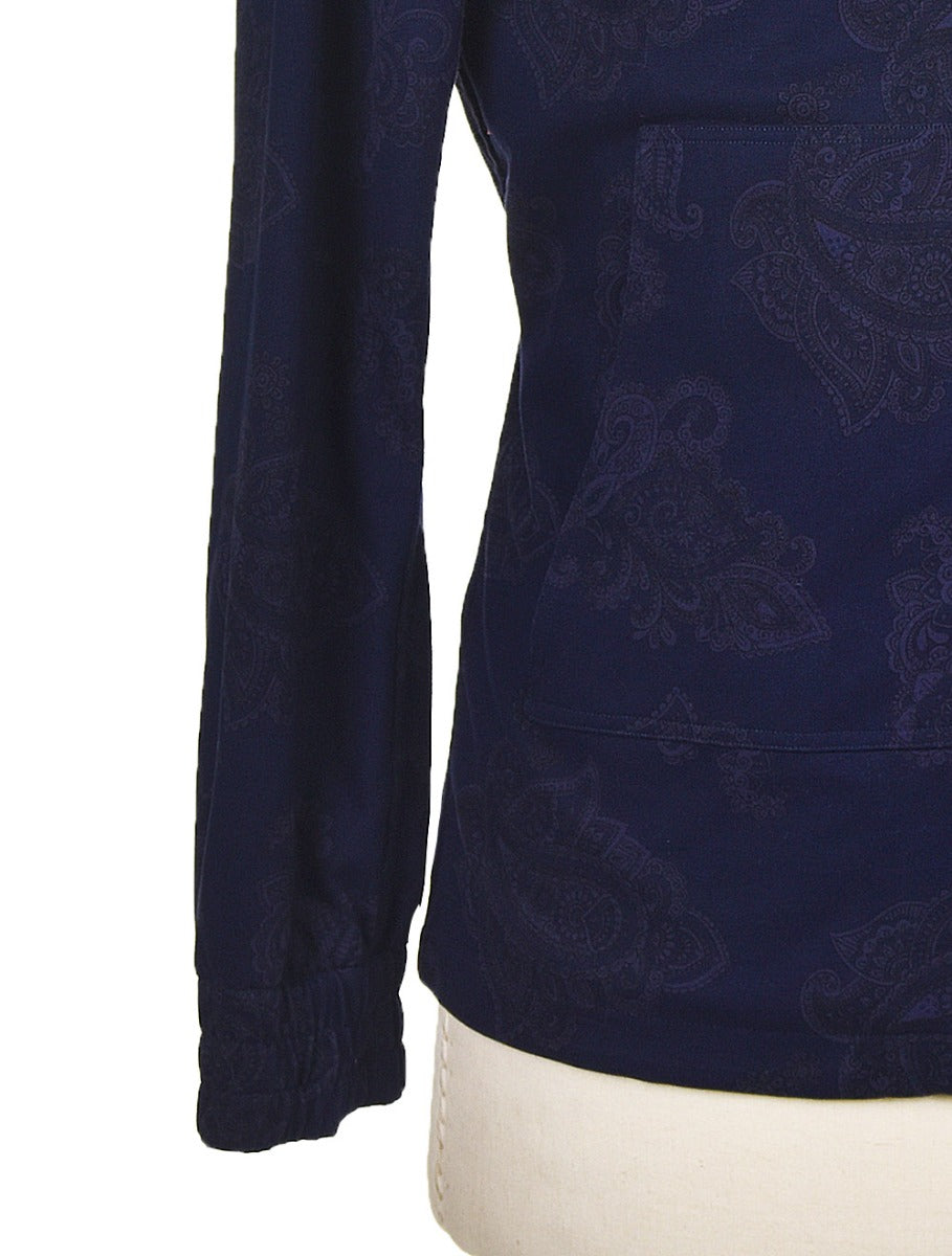 Kiton Blue Cotton Sweatshirt