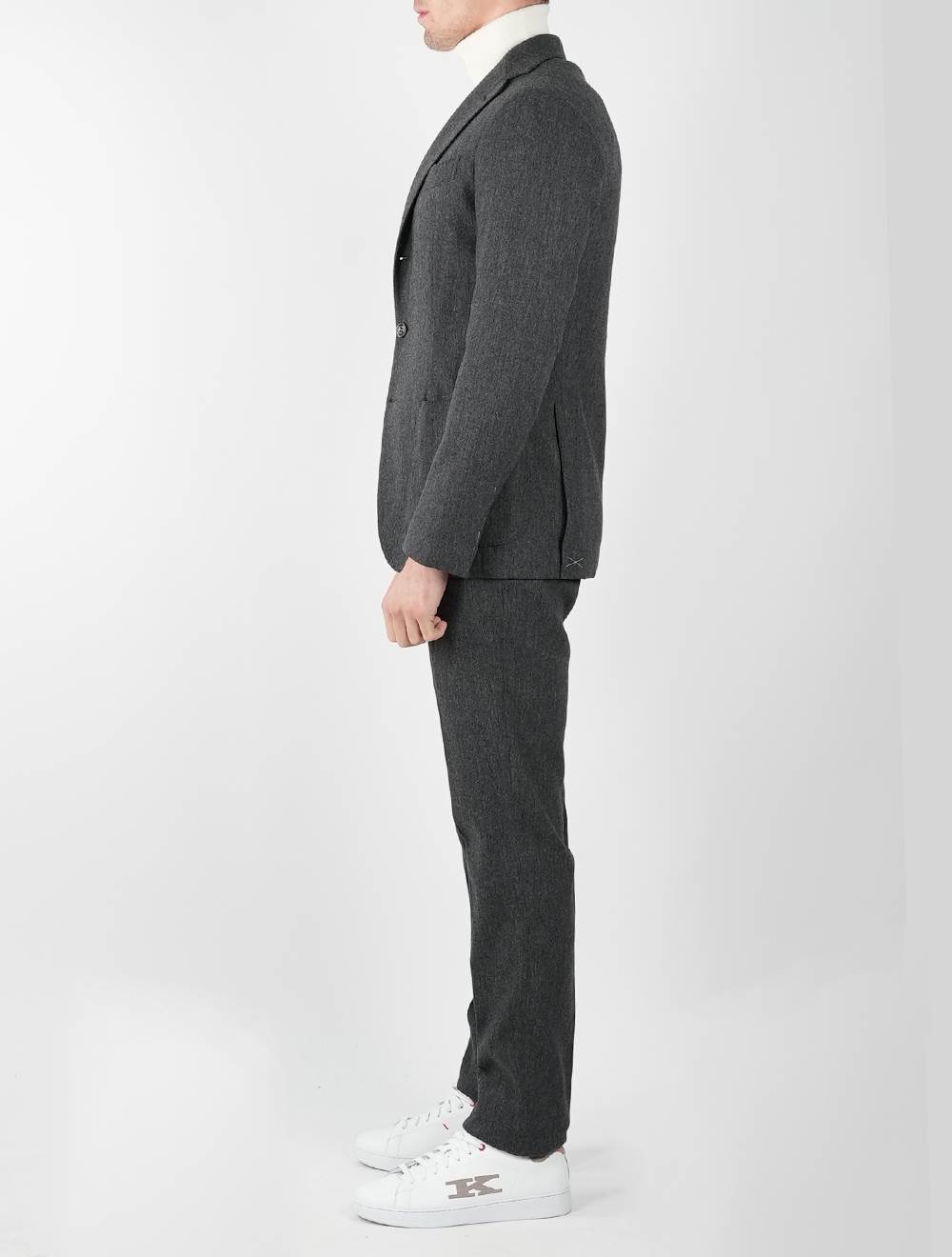 KIRED Gray Virgin Wool Cashmere Ea Suit