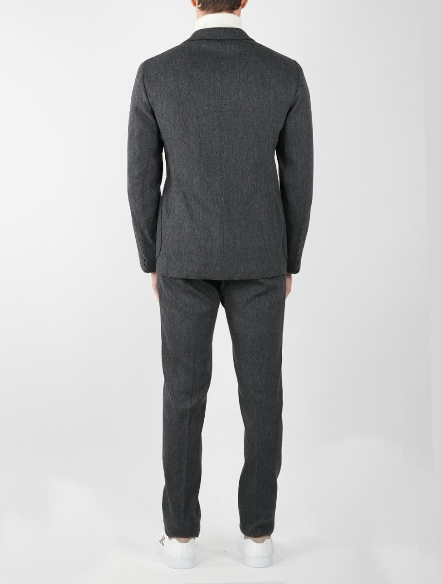 KIRED Gray Virgin Wool Cashmere Ea Suit