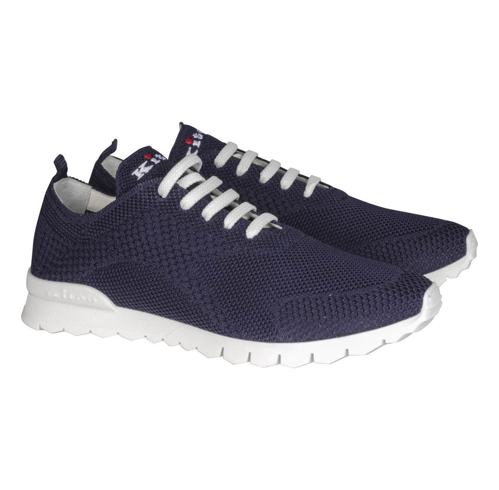Kiton Navy Cotton Ea Sneakers FITS