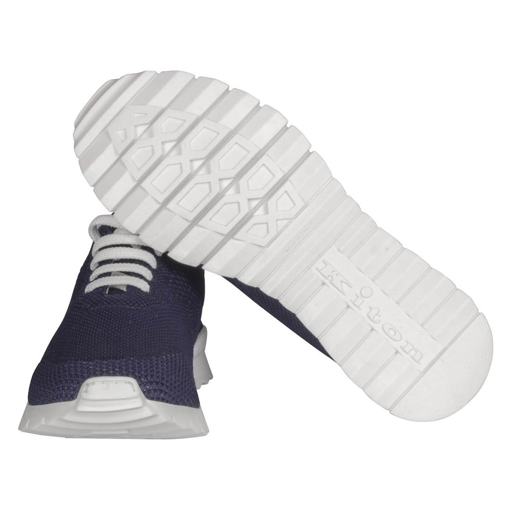 Kiton Navy Cotton Ea Sneakers FITS