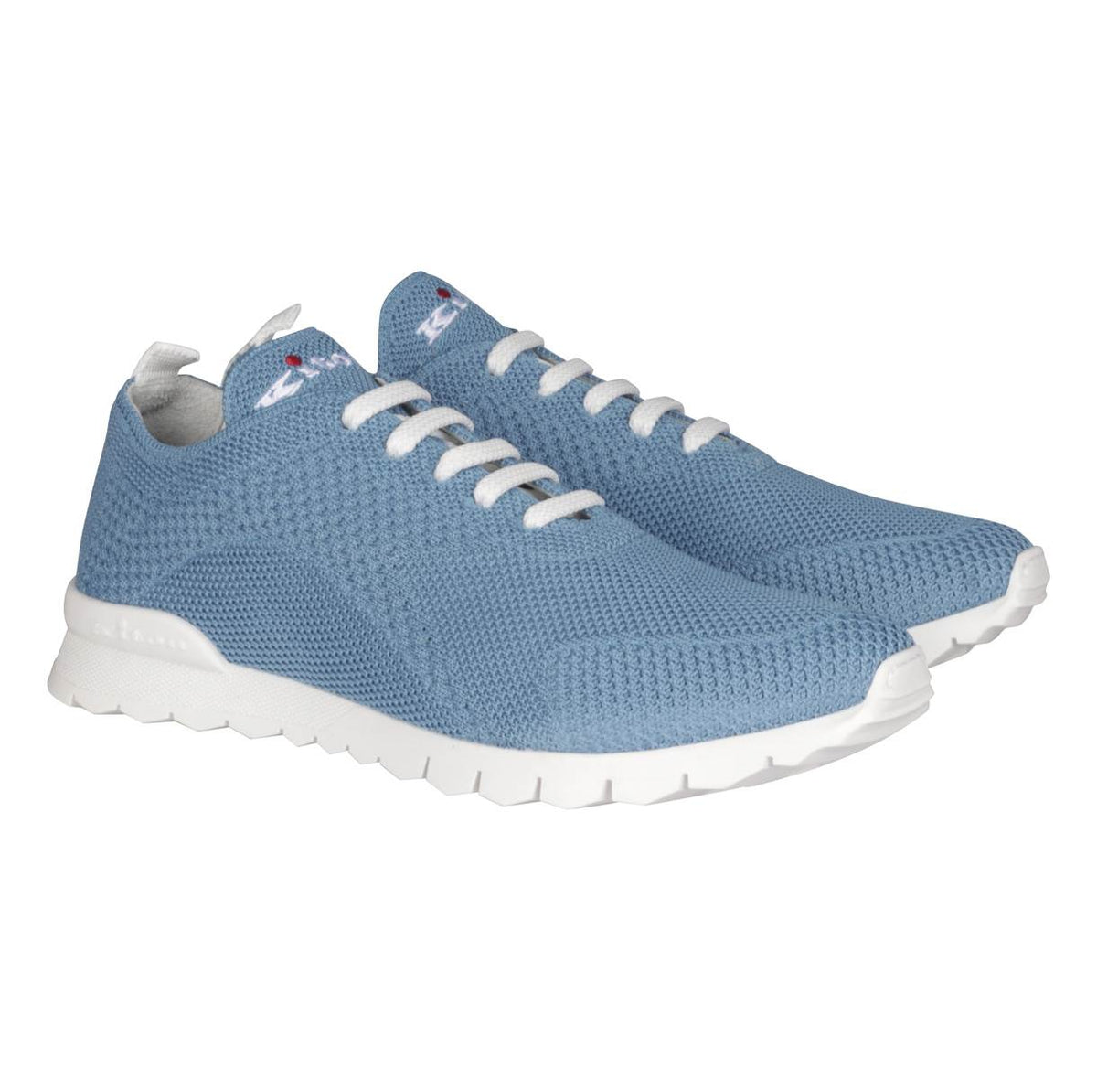 Kiton Light Blue Cotton Ea Sneakers FITS