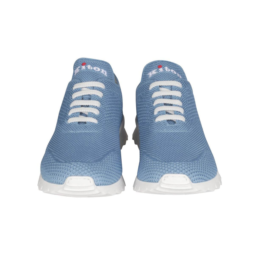 Kiton Light Blue Cotton Ea Sneakers FITS