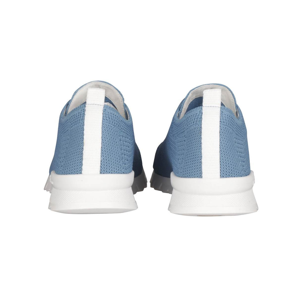 Kiton Light Blue Cotton Ea Sneakers FITS