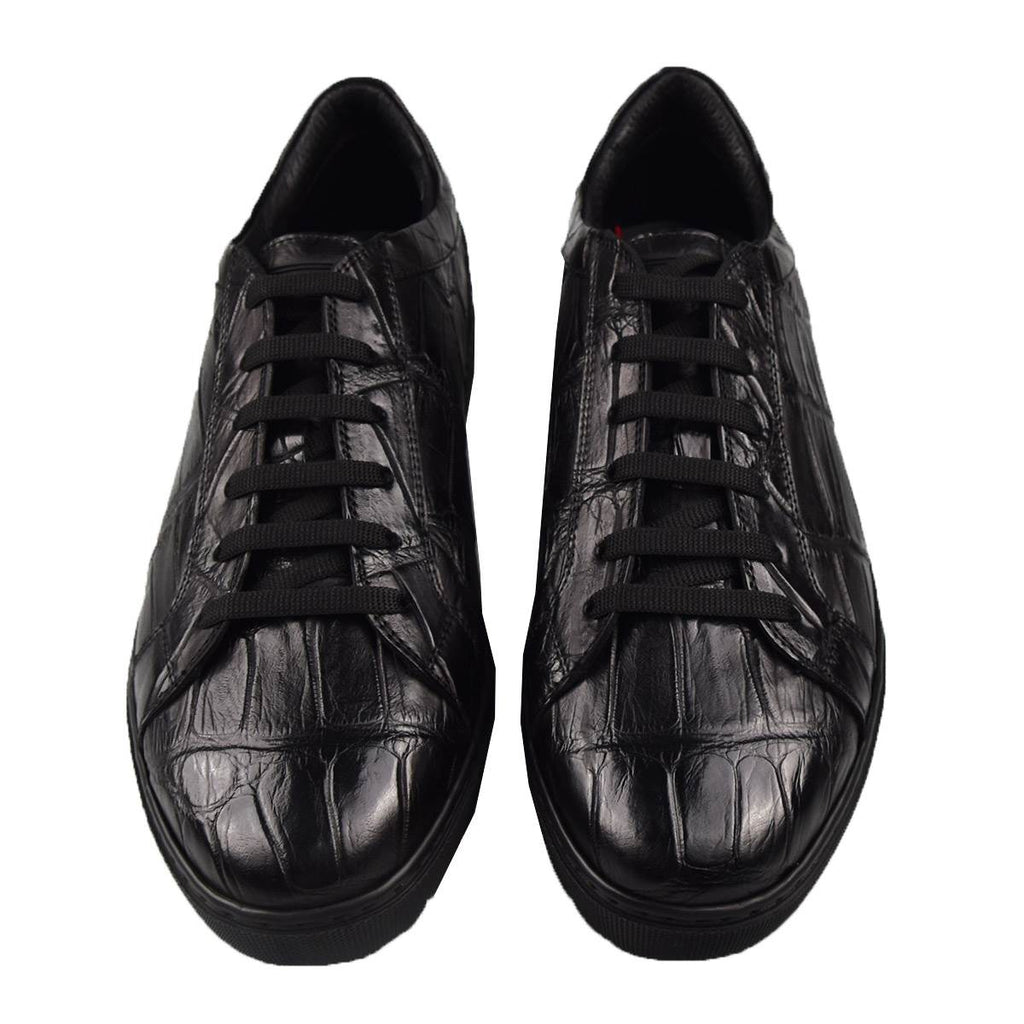 Kiton Kiton Black Crocodile Sneakers SUIB Black 001