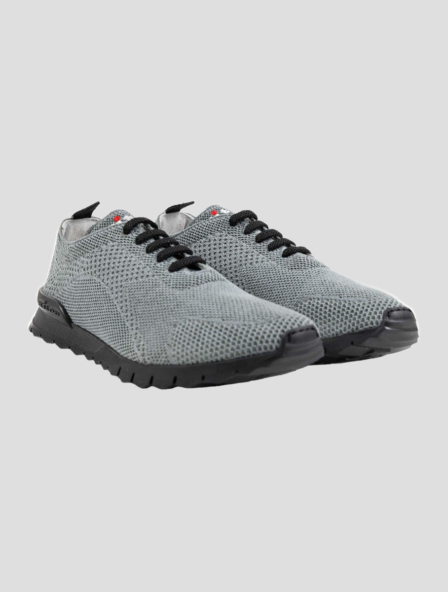 Kiton Gray Cotton Pa Sneakers