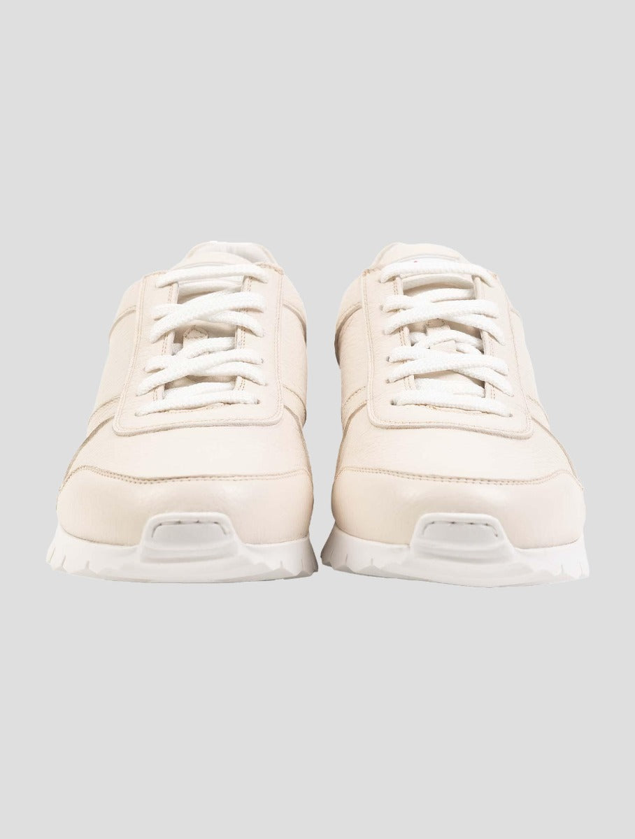 Kiton White Leather Sneakers