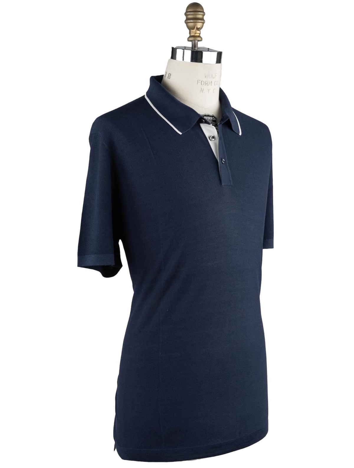 Cesare Attolini Cesare Attolini Blue Silk Polo Blue 001