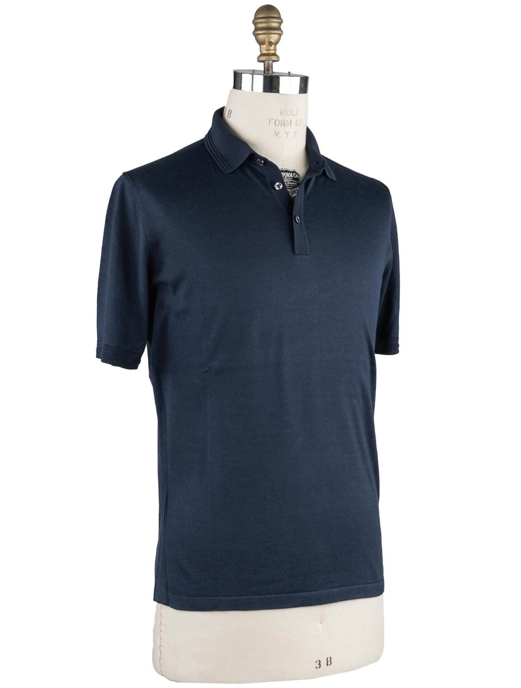 Cesare Attolini Cesare Attolini Blue Silk Polo Blue 001