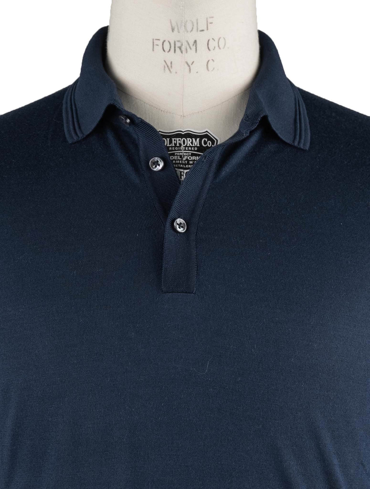 Cesare Attolini Blue Silk Polo