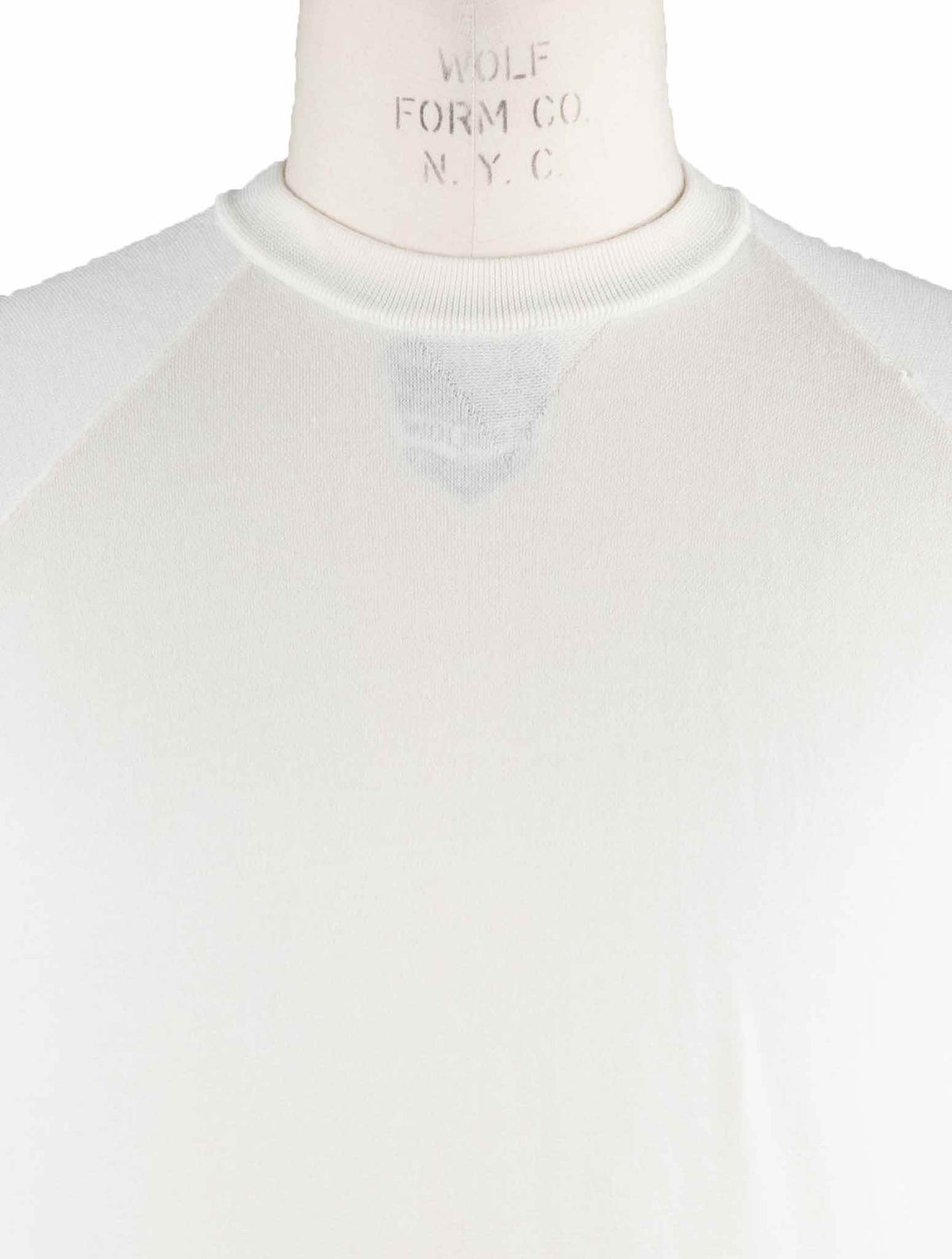 Cesare Attolini White Cotton Cashmere Sweater Crewneck