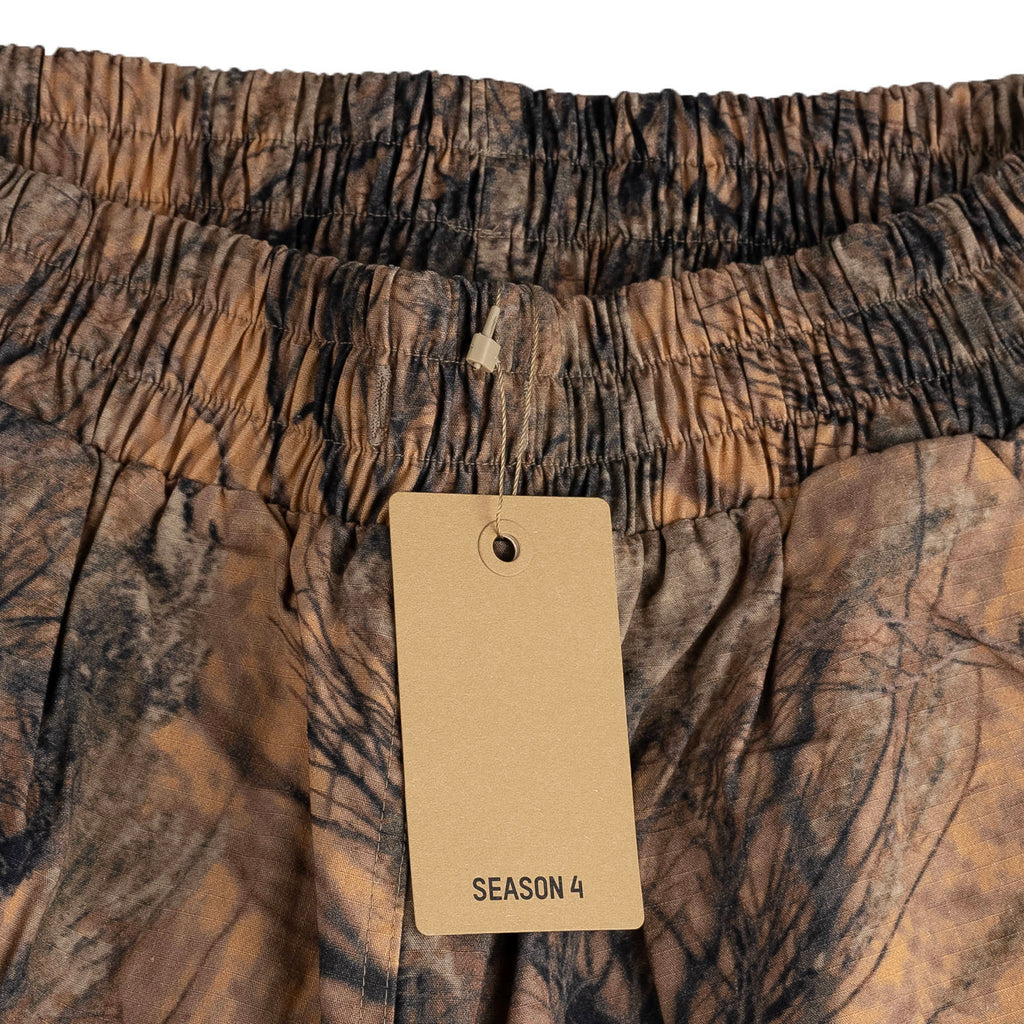 Kayne West Brown Cotton Cargo Short Pants Season 4
