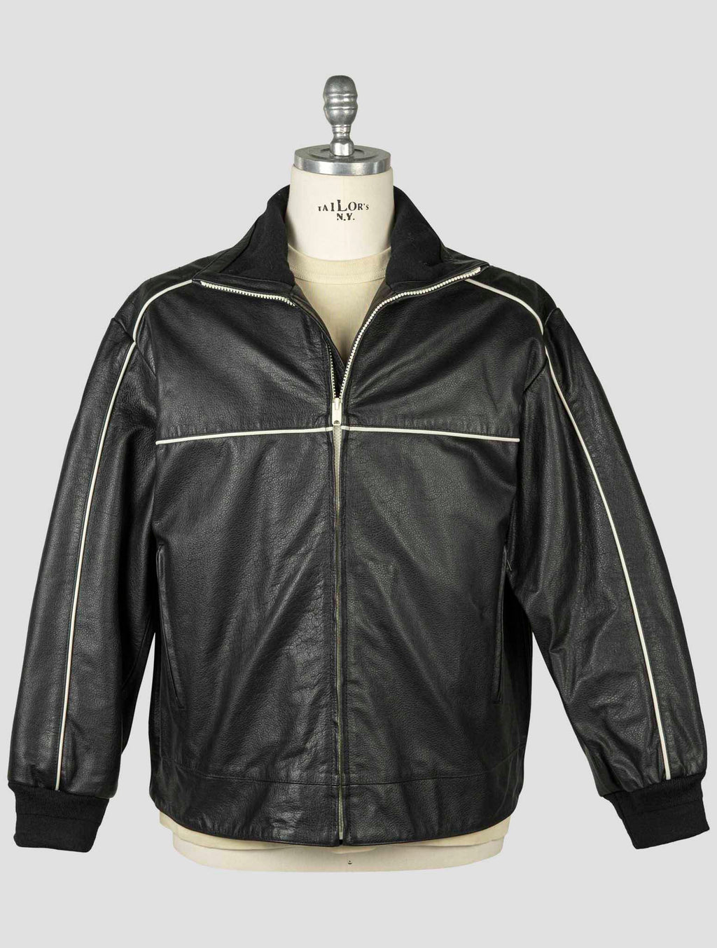 Kanye West Season Kayne West Black Leather Biker Coat Season 5 Black 000