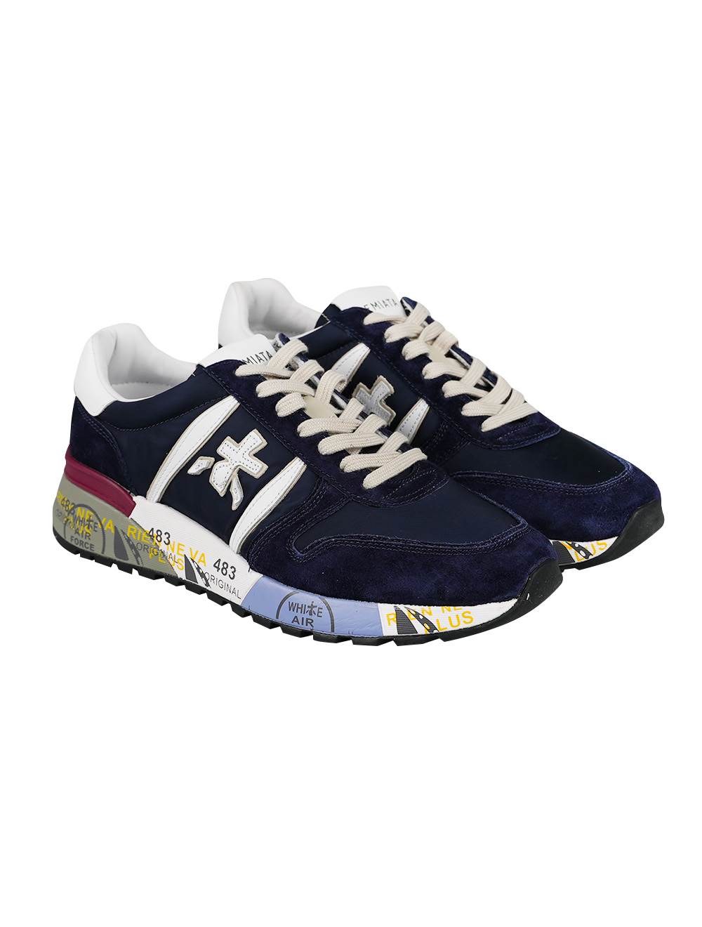 Premiata Premiata Blue White Pa Leather Sneakers Blue / White 000