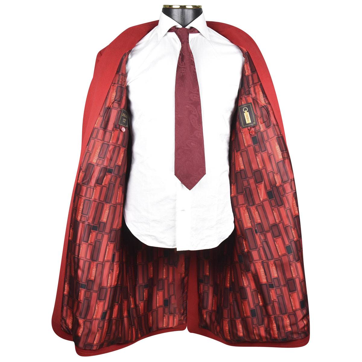Zilli Red Cashmere Overcoat