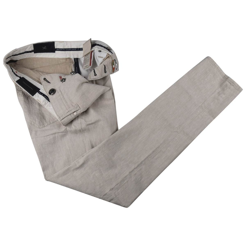 Sartoria Tramarossa Tramarossa Beige Linen Cotton Ea Jeans Beige 001