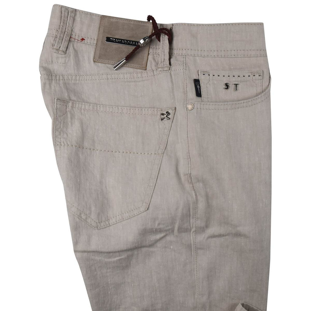 Tramarossa Beige Linen Cotton Ea Jeans