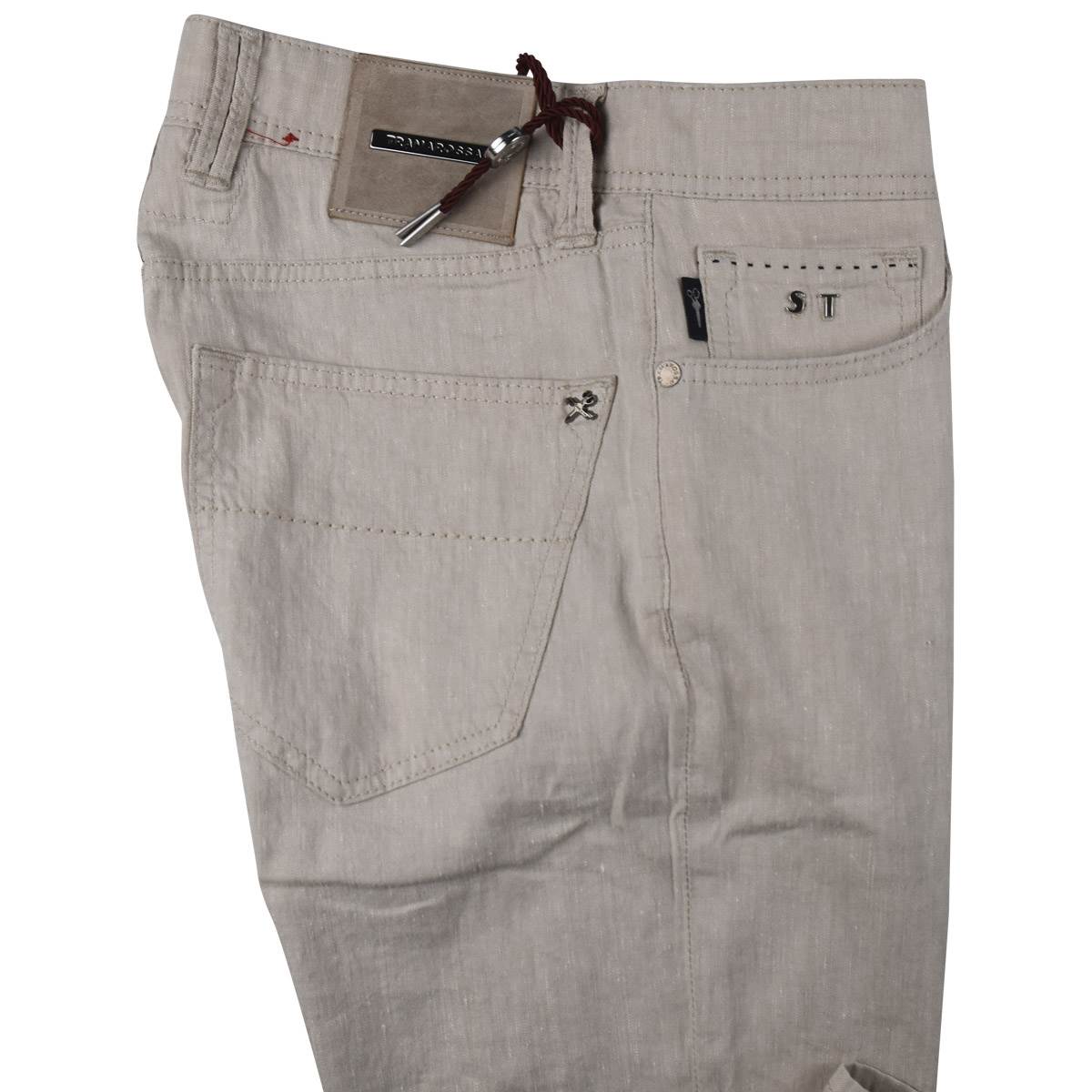 Tramarossa Beige Linen Cotton Ea Jeans