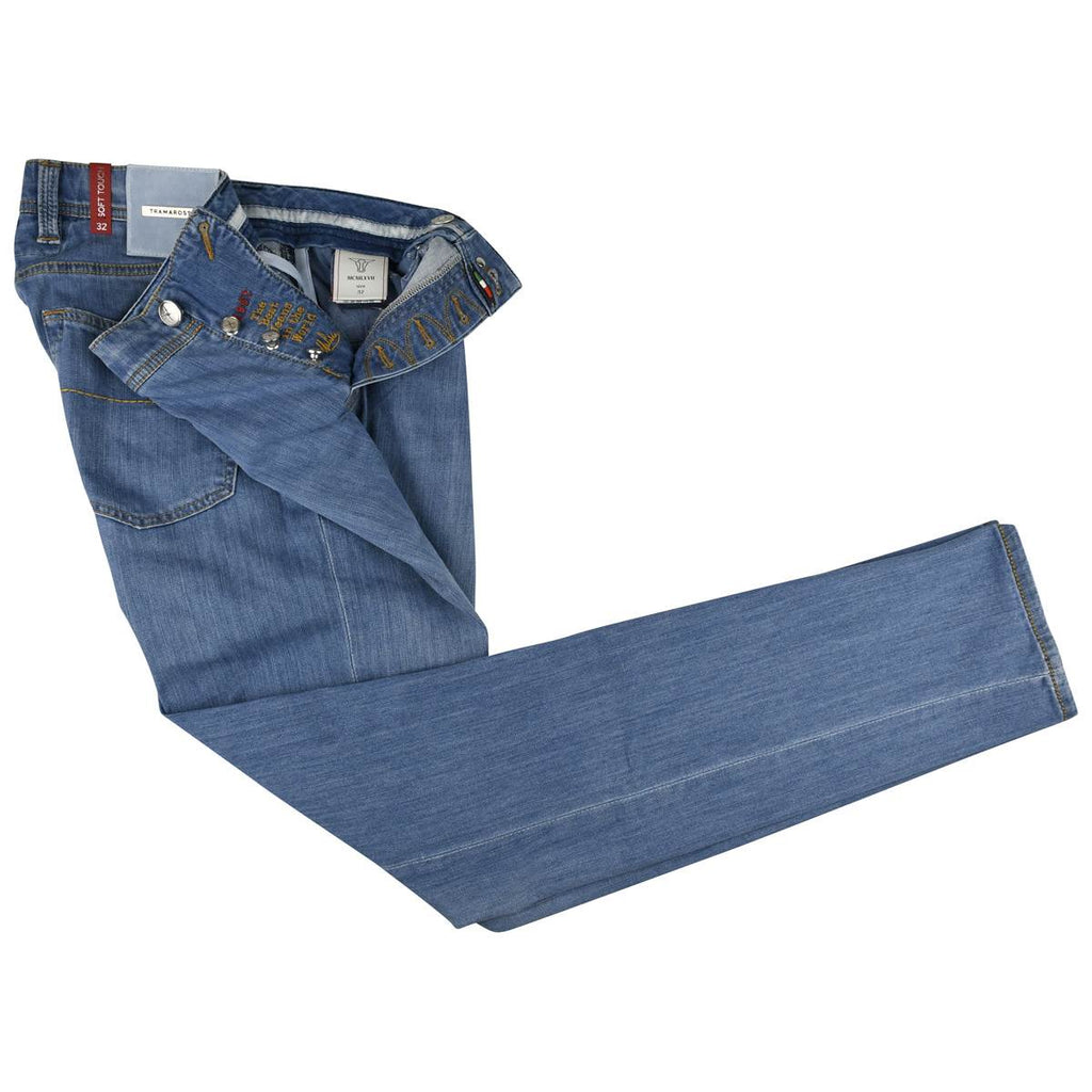 Sartoria Tramarossa Sartoria Tramarossa Light Blue Cotton Pl Ea Jeans Light blue 001