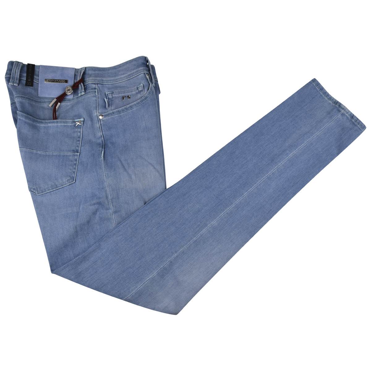 Sartoria Tramarossa Sartoria Tramarossa Blue Cotton Eme Ea Jeans Blue 000