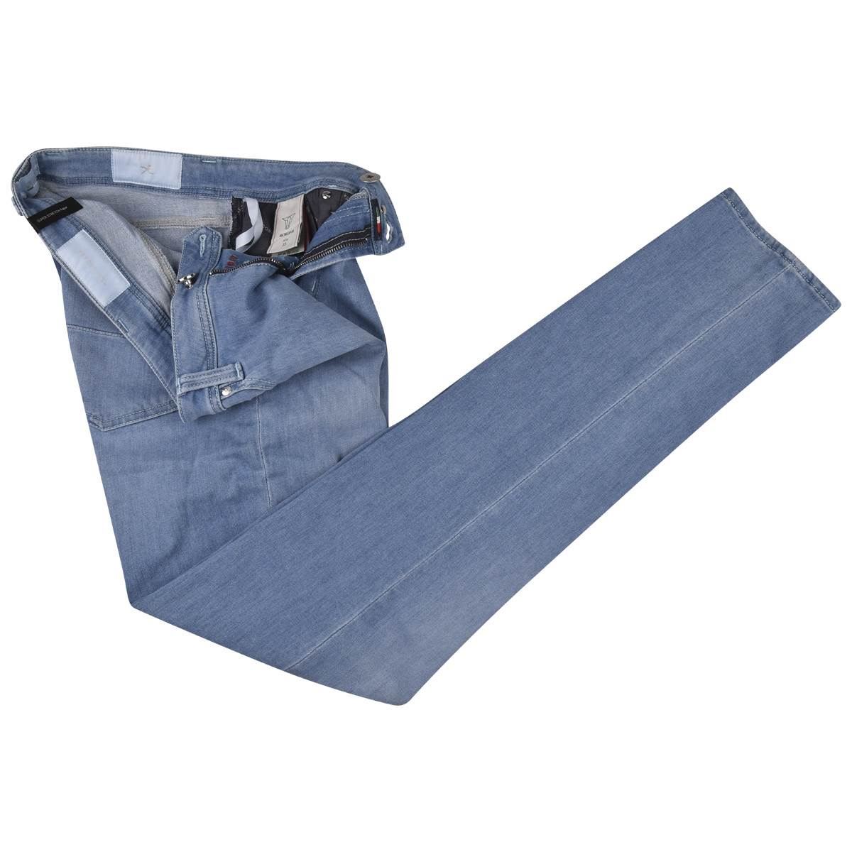 Sartoria Tramarossa Sartoria Tramarossa Blue Cotton Eme Ea Jeans Blue 001