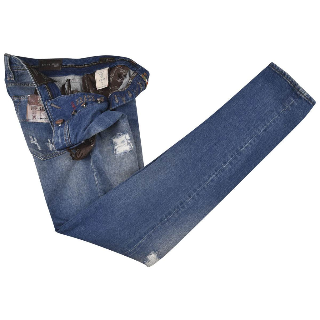 Sartoria Tramarossa Sartoria Tramarossa Blue Cotton Ea Jeans Blue 001