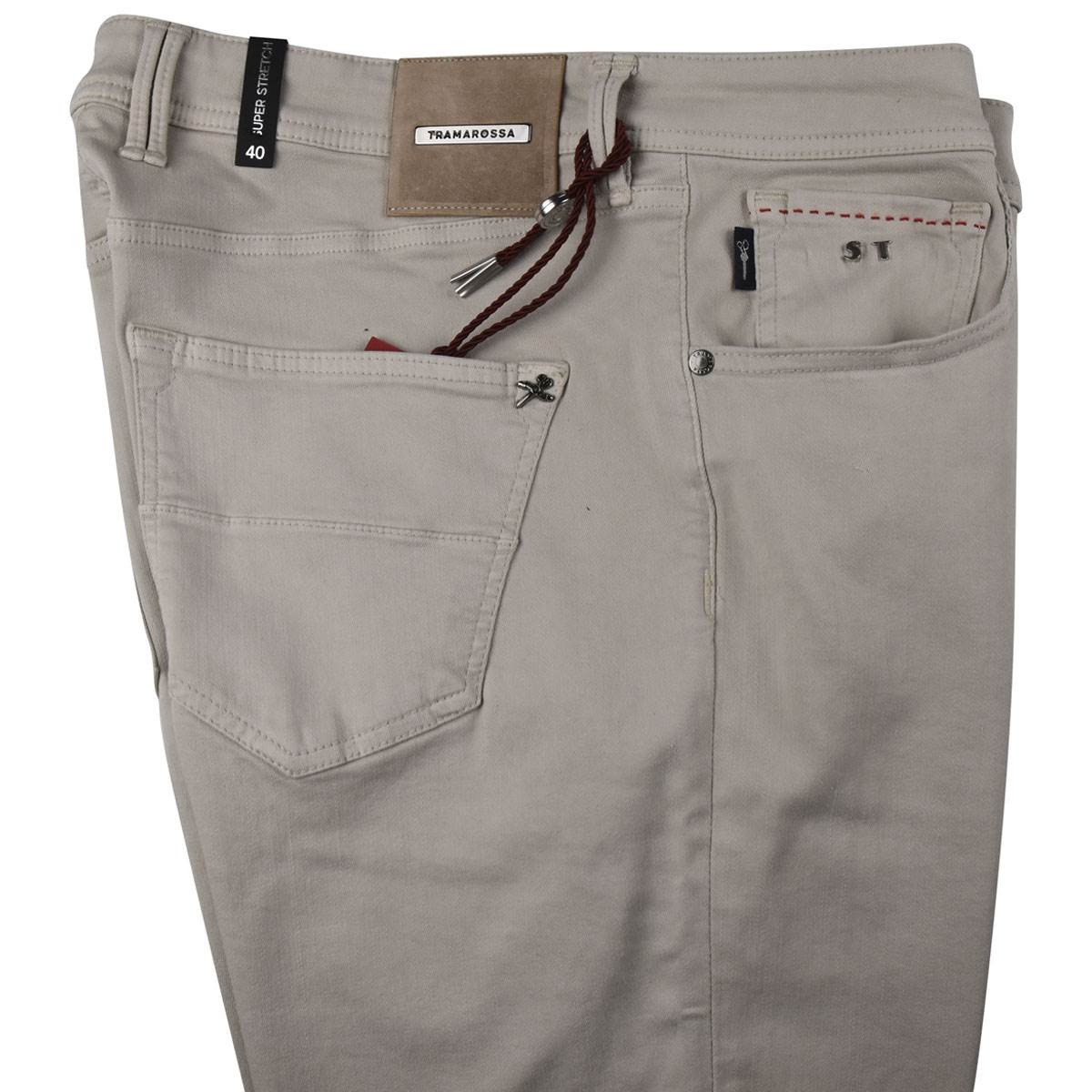 Tramarossa Beige Cotton PL Ea Jeans