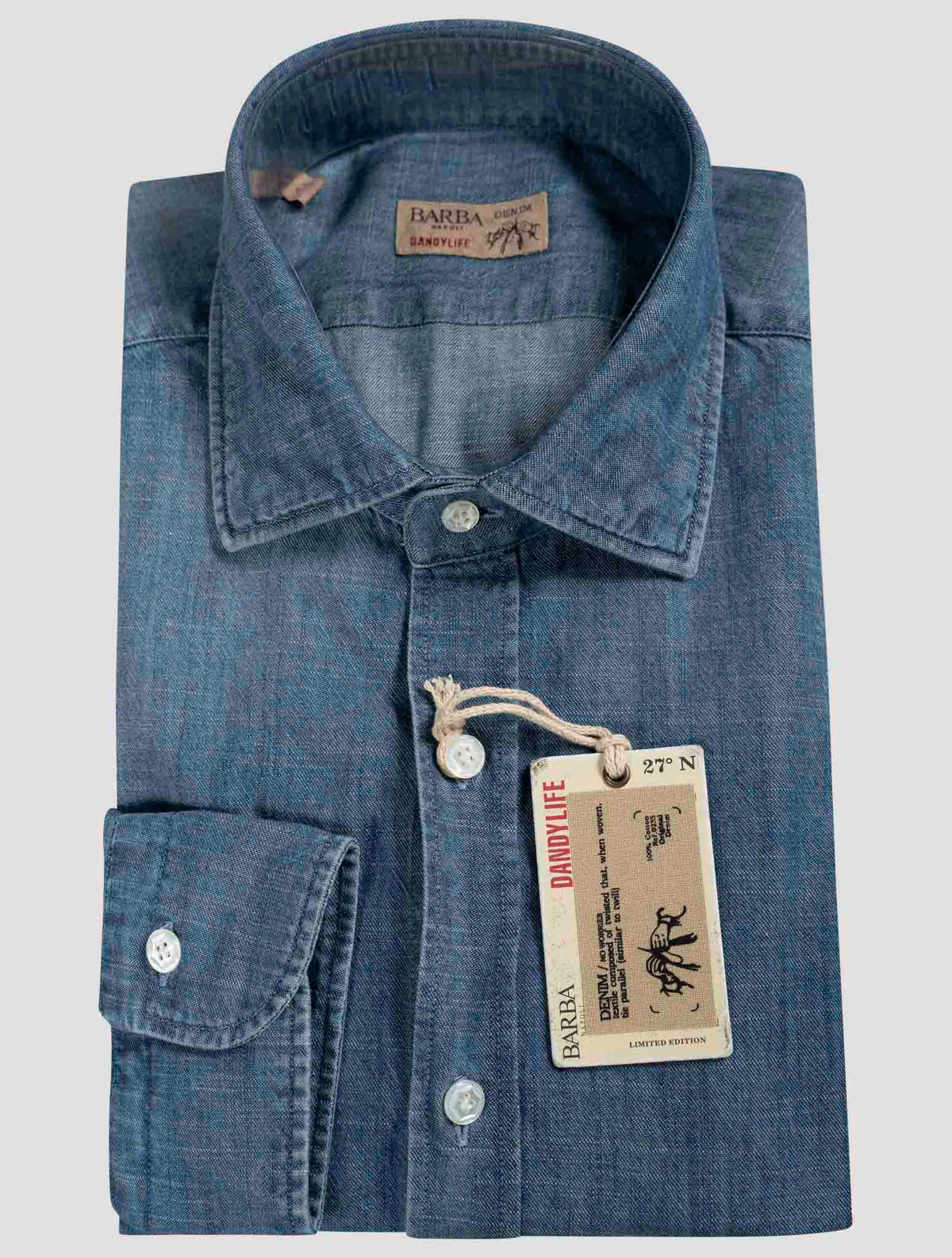 Barba Napoli Denim Cotton Shirt