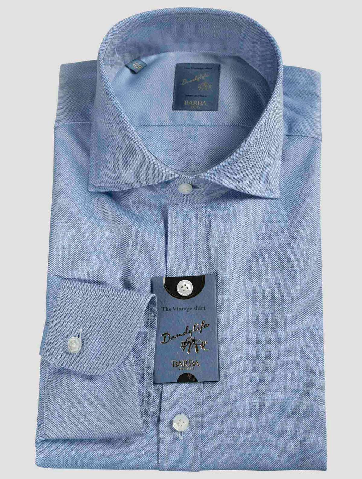 Barba Napoli Barba Napoli Light Blue Cotton Shirt Light Blue 000