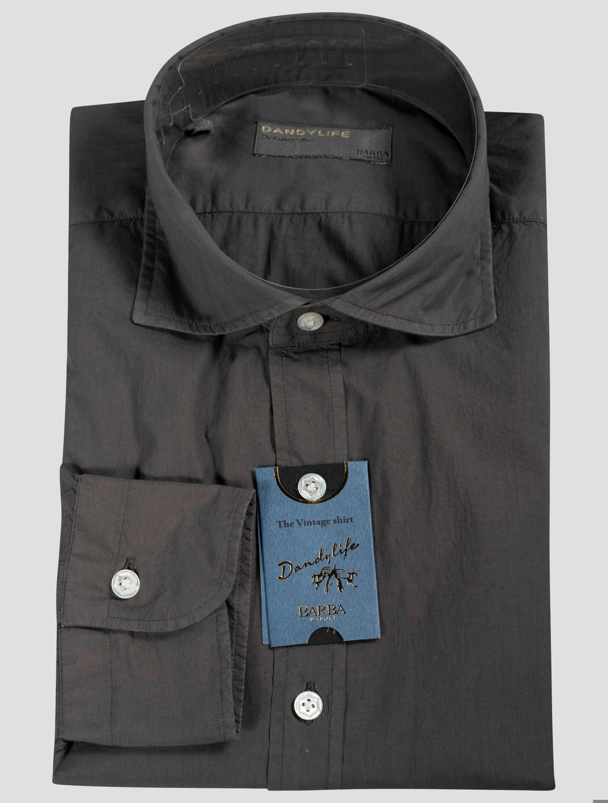 Barba Napoli Brown Cotton Shirt