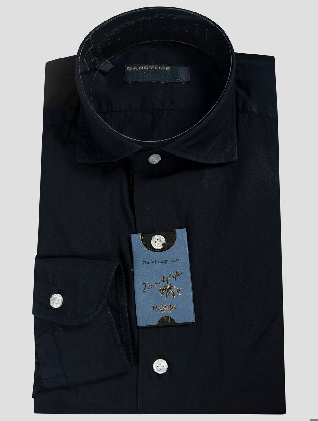 Barba Napoli Barba Napoli Blue Cotton Shirt Blue 000