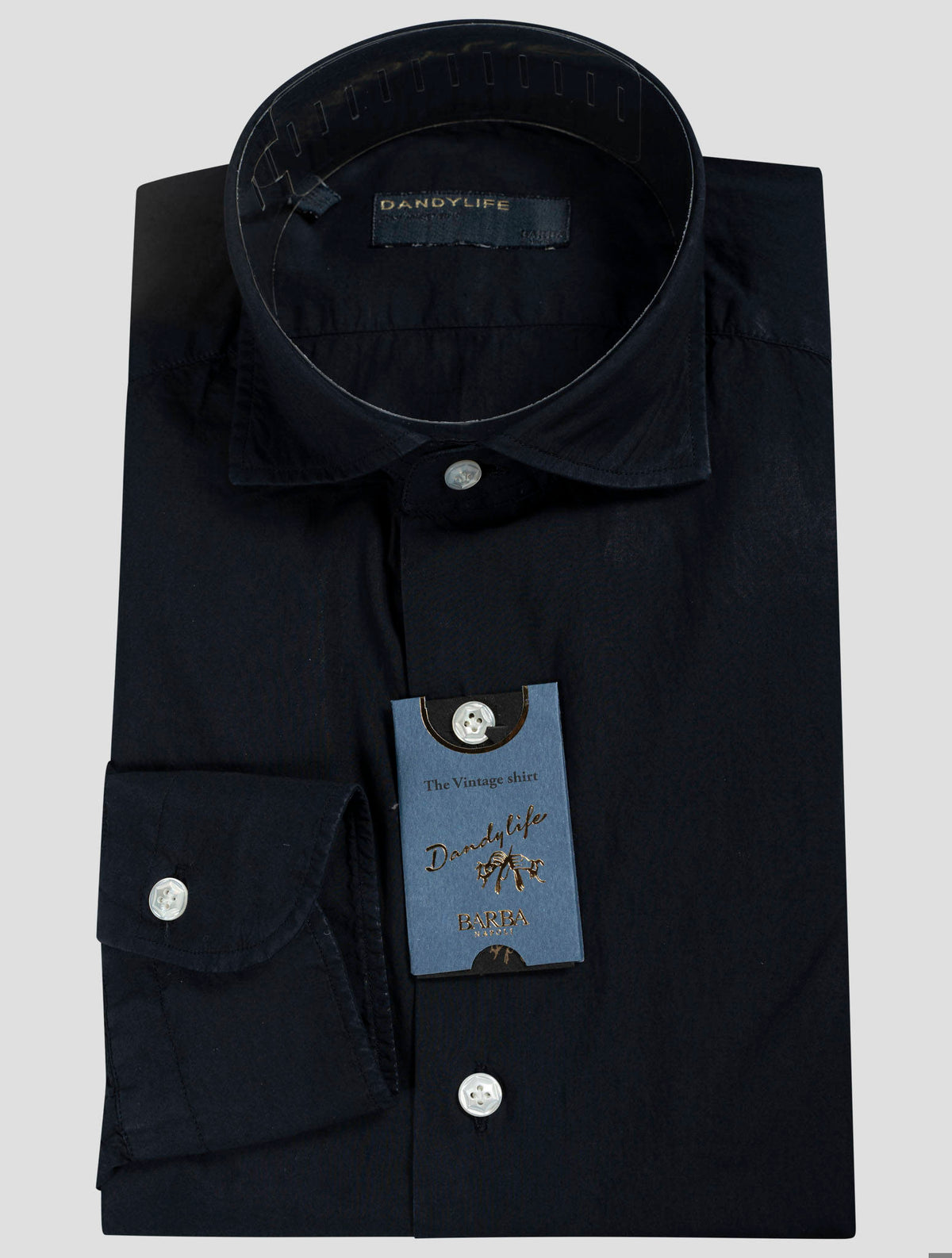 Barba Napoli Blue Cotton Shirt