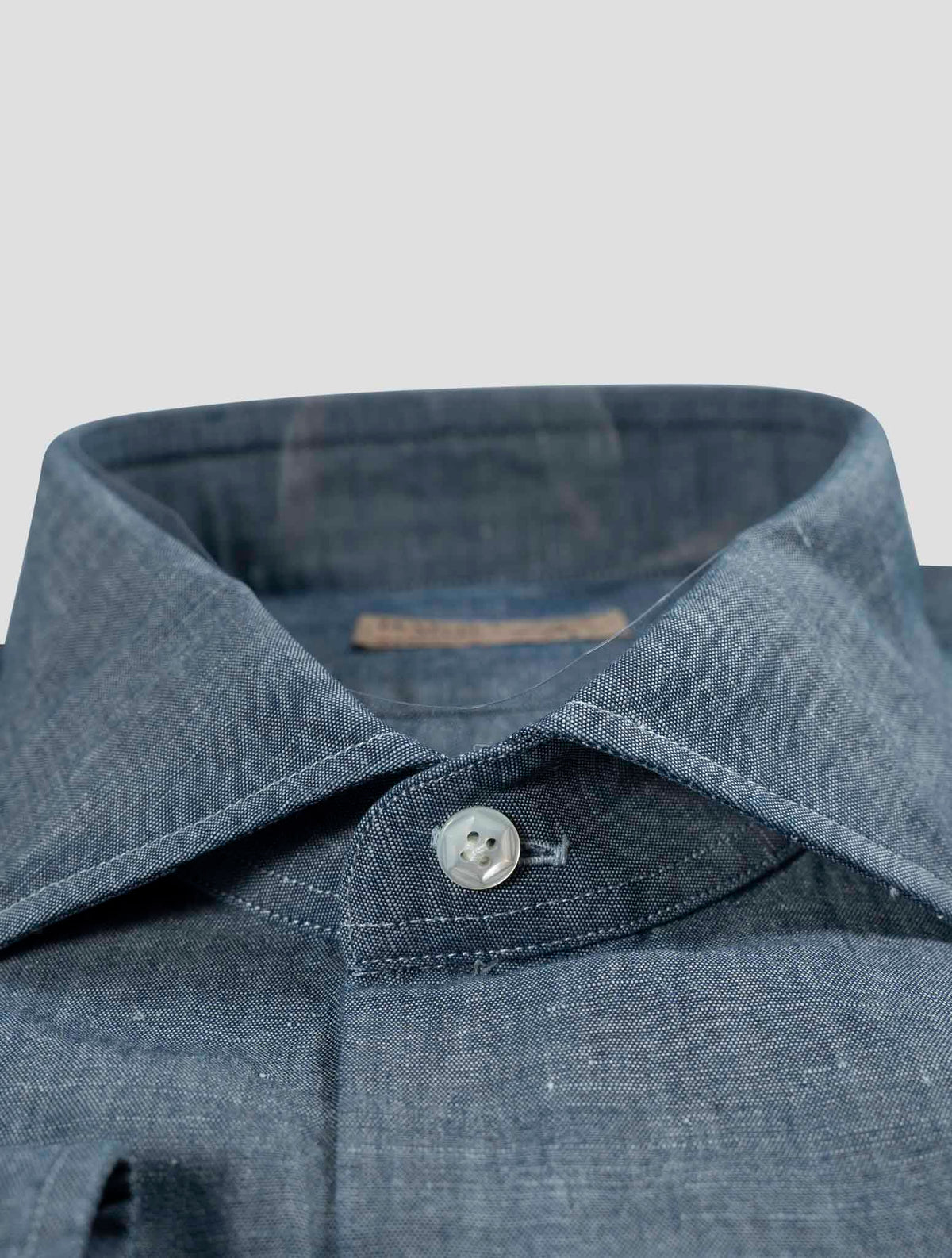 Barba Napoli Barba Napoli Blue Linen Cotton Shirt Blue 001