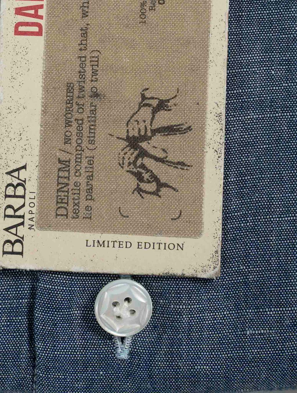 Barba Napoli Blue Linen Cotton Shirt
