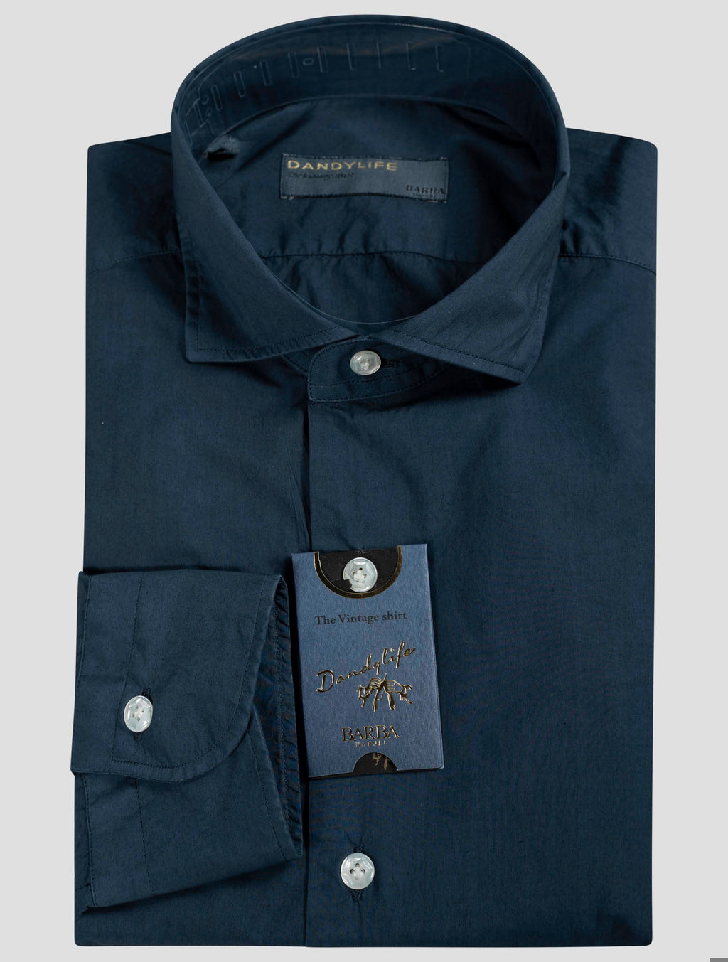Barba Napoli Blue Cotton Shirt