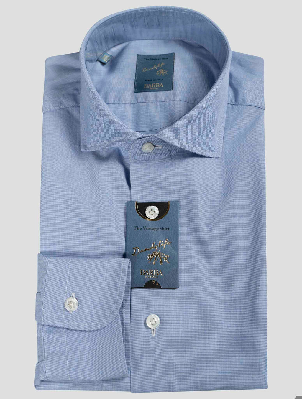 Barba Napoli Light Blue Cotton Shirt