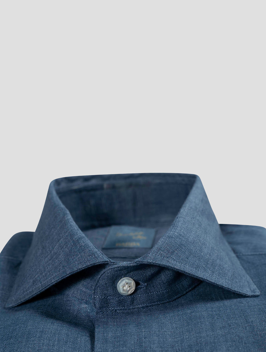 Barba Napoli Barba Napoli Blue Linen Shirt Blue 001