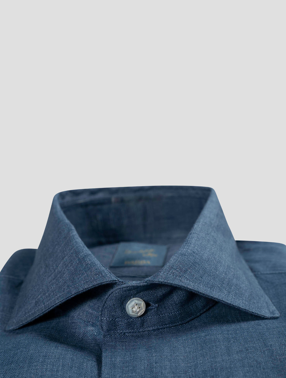 Barba Napoli Barba Napoli Blue Linen Shirt Blue 001