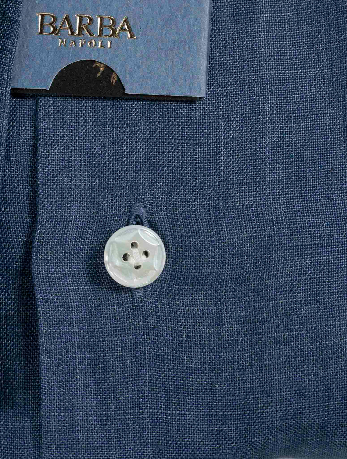Barba Napoli Blue Linen Shirt