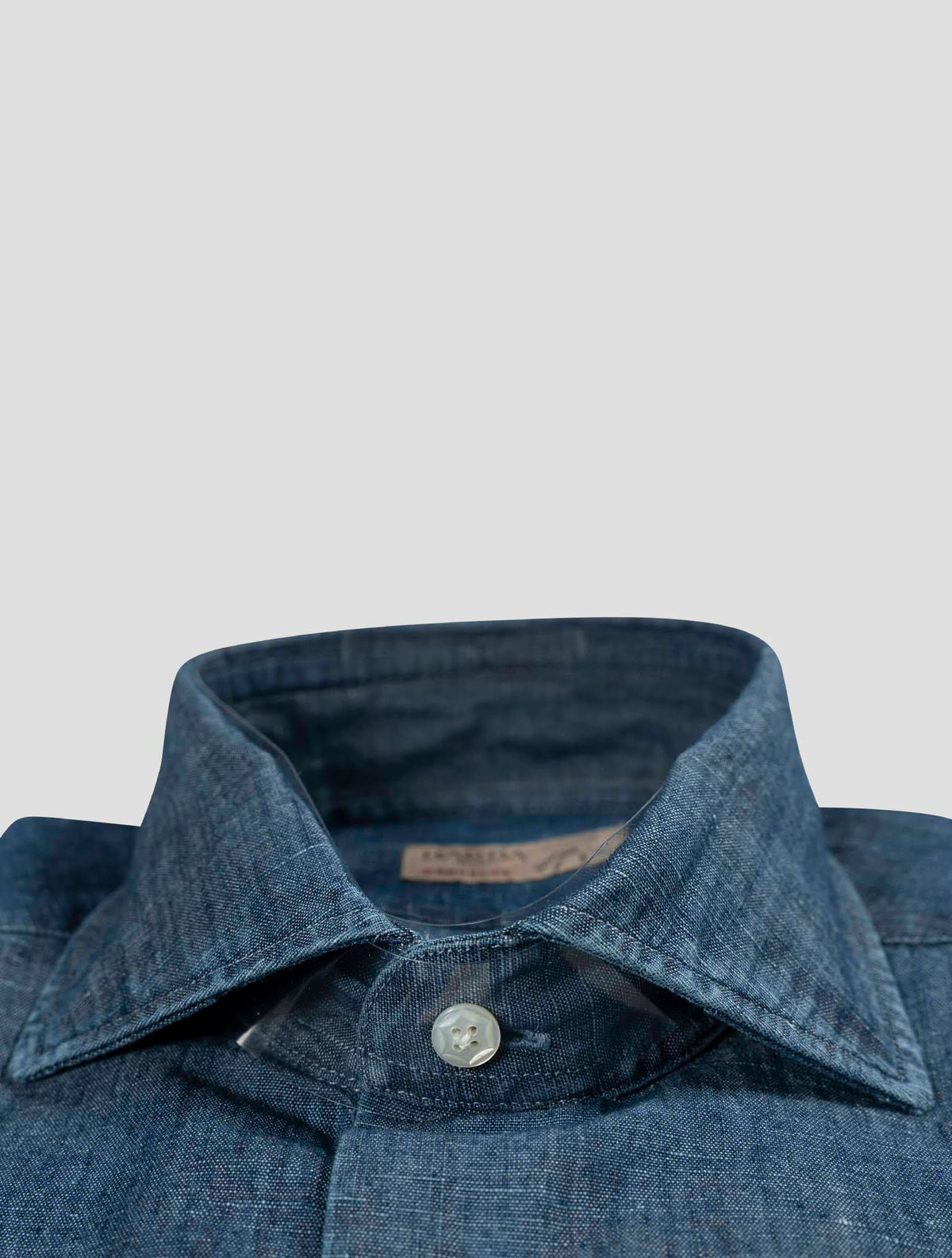Barba Napoli Barba Napoli Denim Cotton Linen Shirt Denim 001