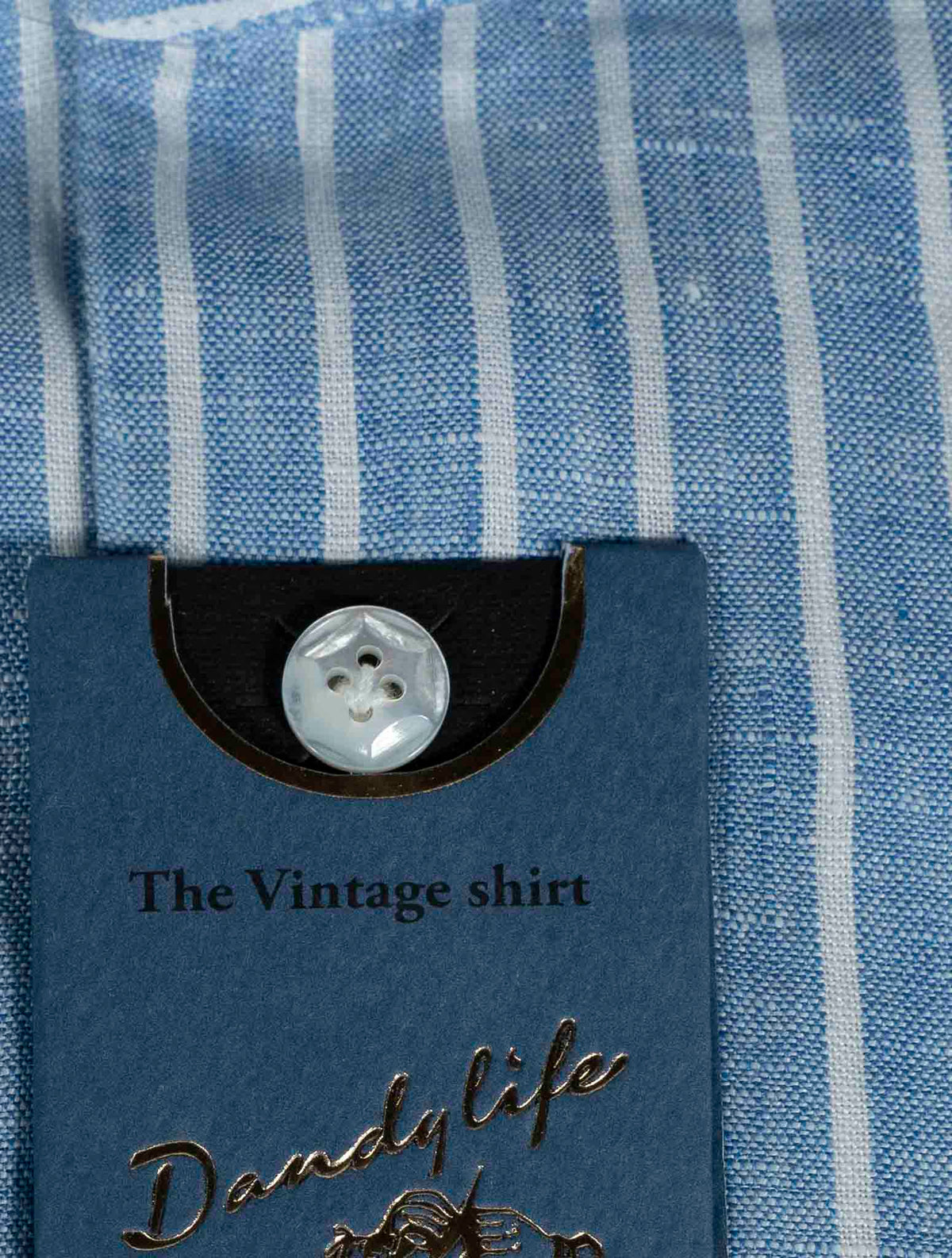 Barba Napoli Blue White Linen Shirt