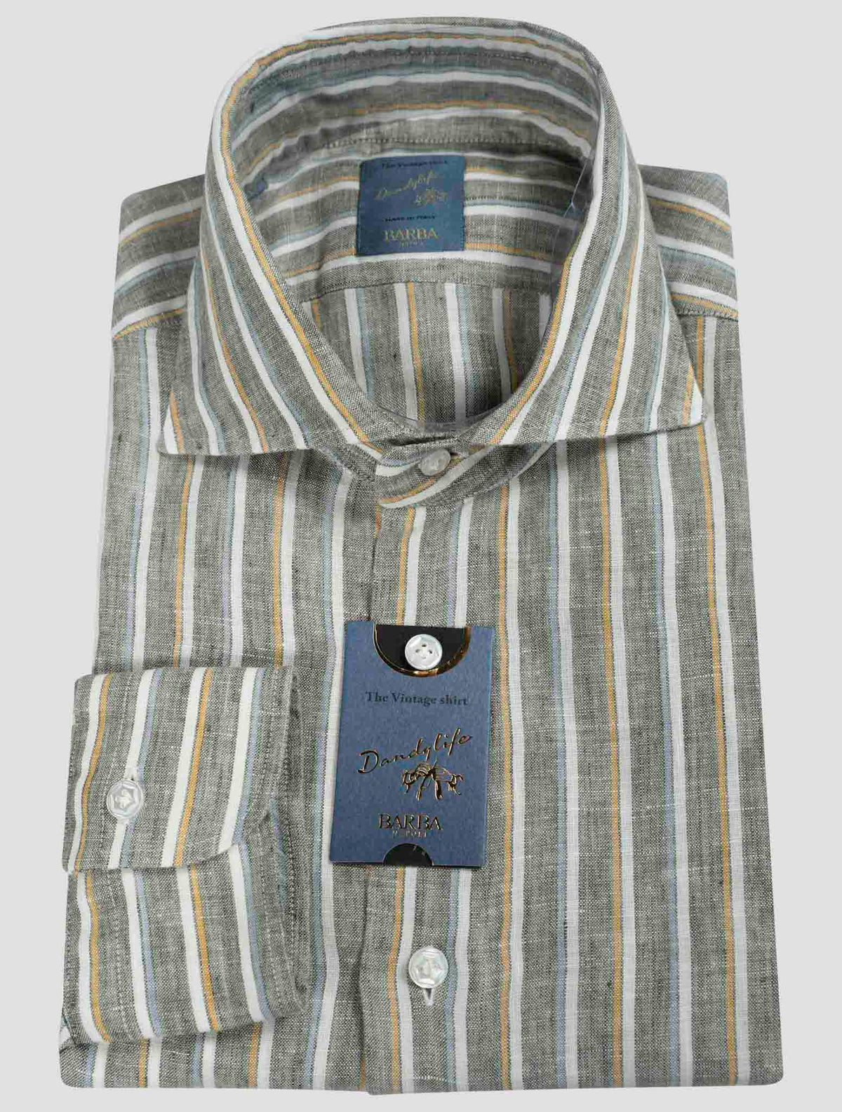 Barba Napoli Barba Napoli Multicolor Linen Shirt Multicolor 000