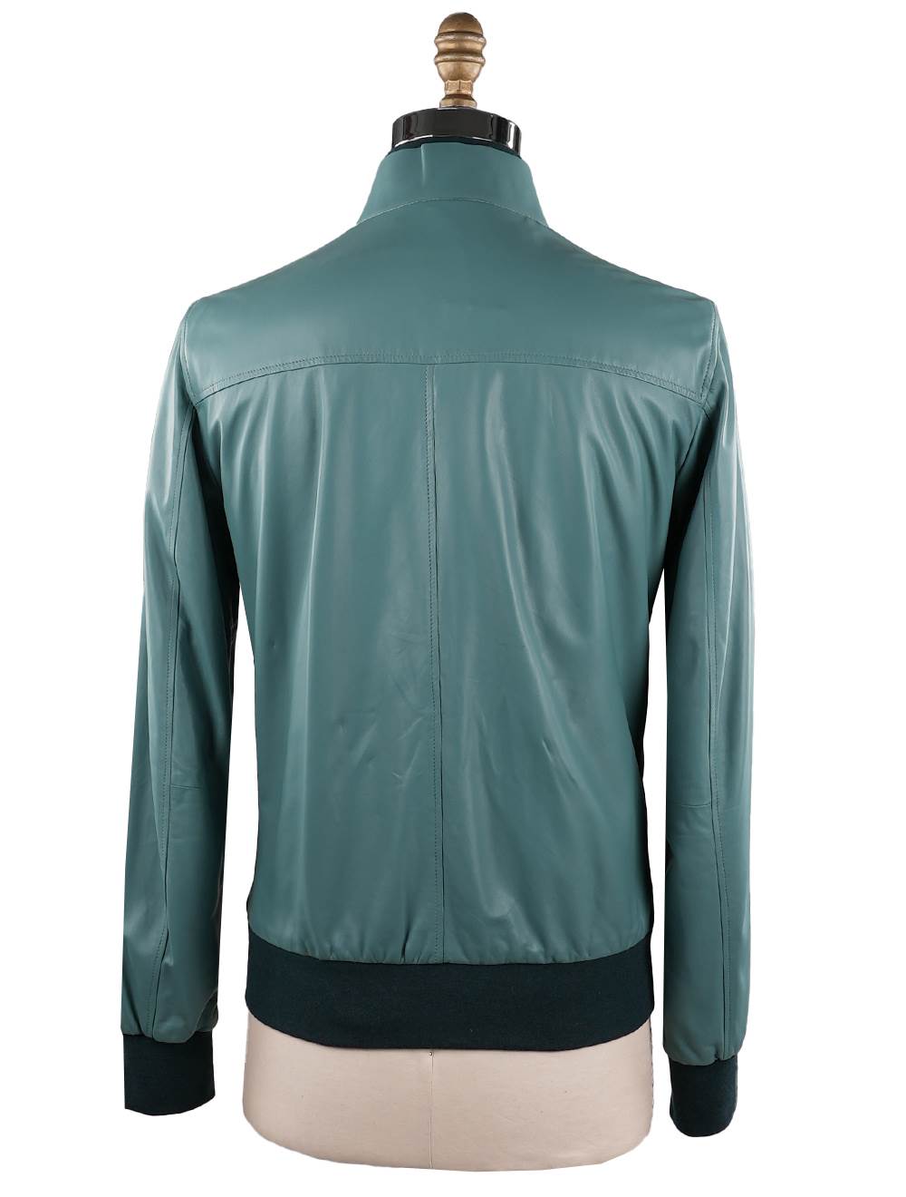 Cesare Attolini Green Leather Coat