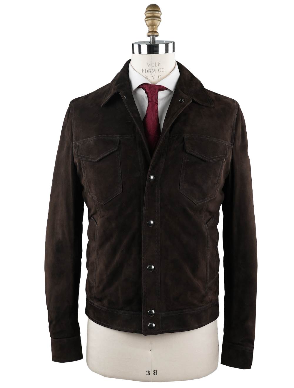 Cesare Attolini Cesare Attolini Brown Leather Suede Coat Brown 000