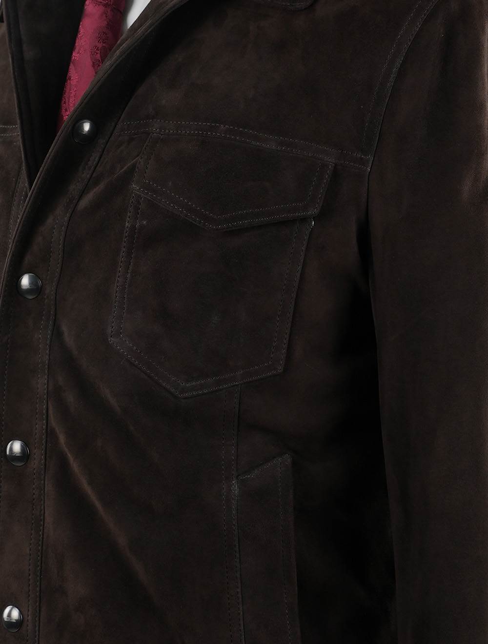 Cesare Attolini Brown Leather Suede Coat