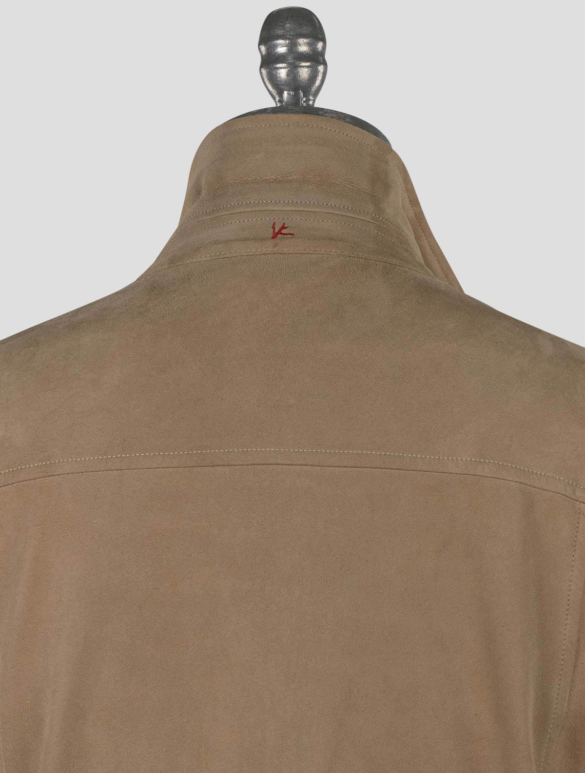 Isaia Beige Leather Suede Coat