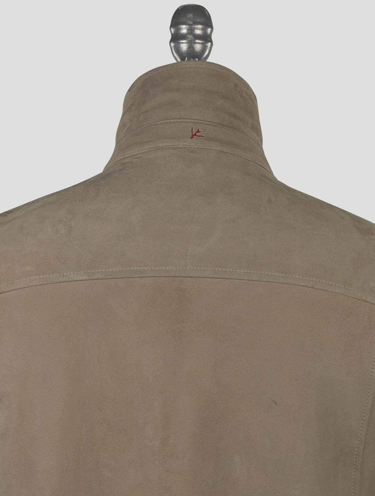Isaia Beige Leather Suede Coat
