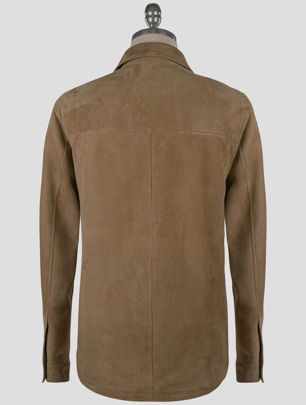 Isaia Beige Leather Suede Coat